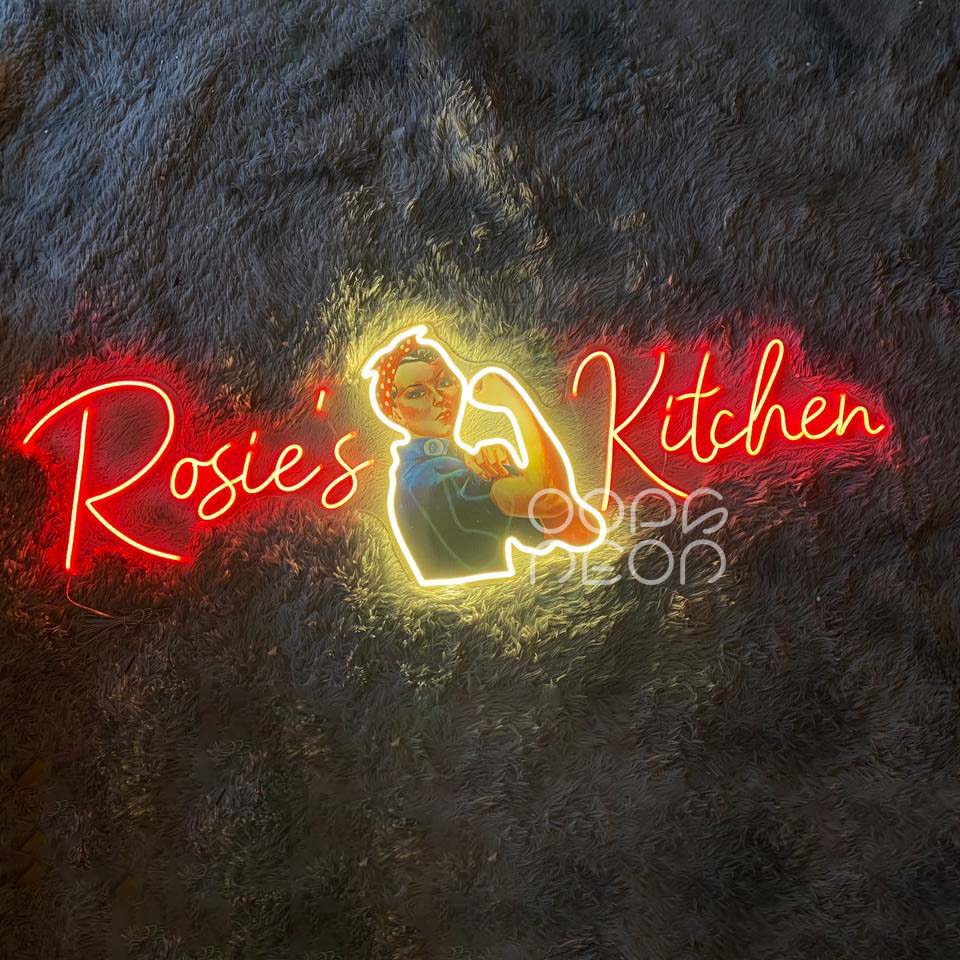 Light Up Your Culinary Space with "Rosies Kitchen" LED Neon Signs